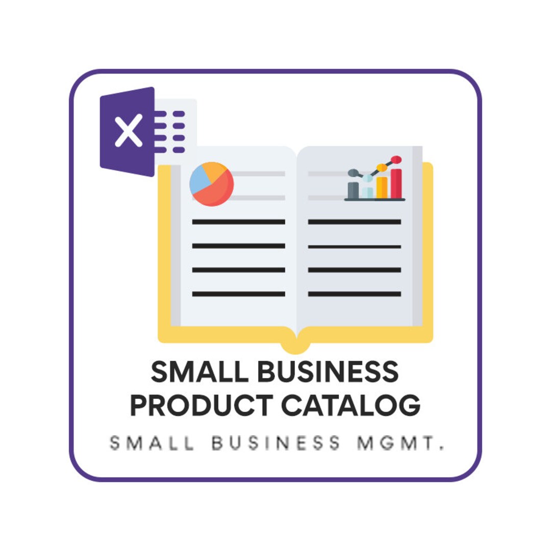 Small Business Product Catalog - Excel Template - Etsy