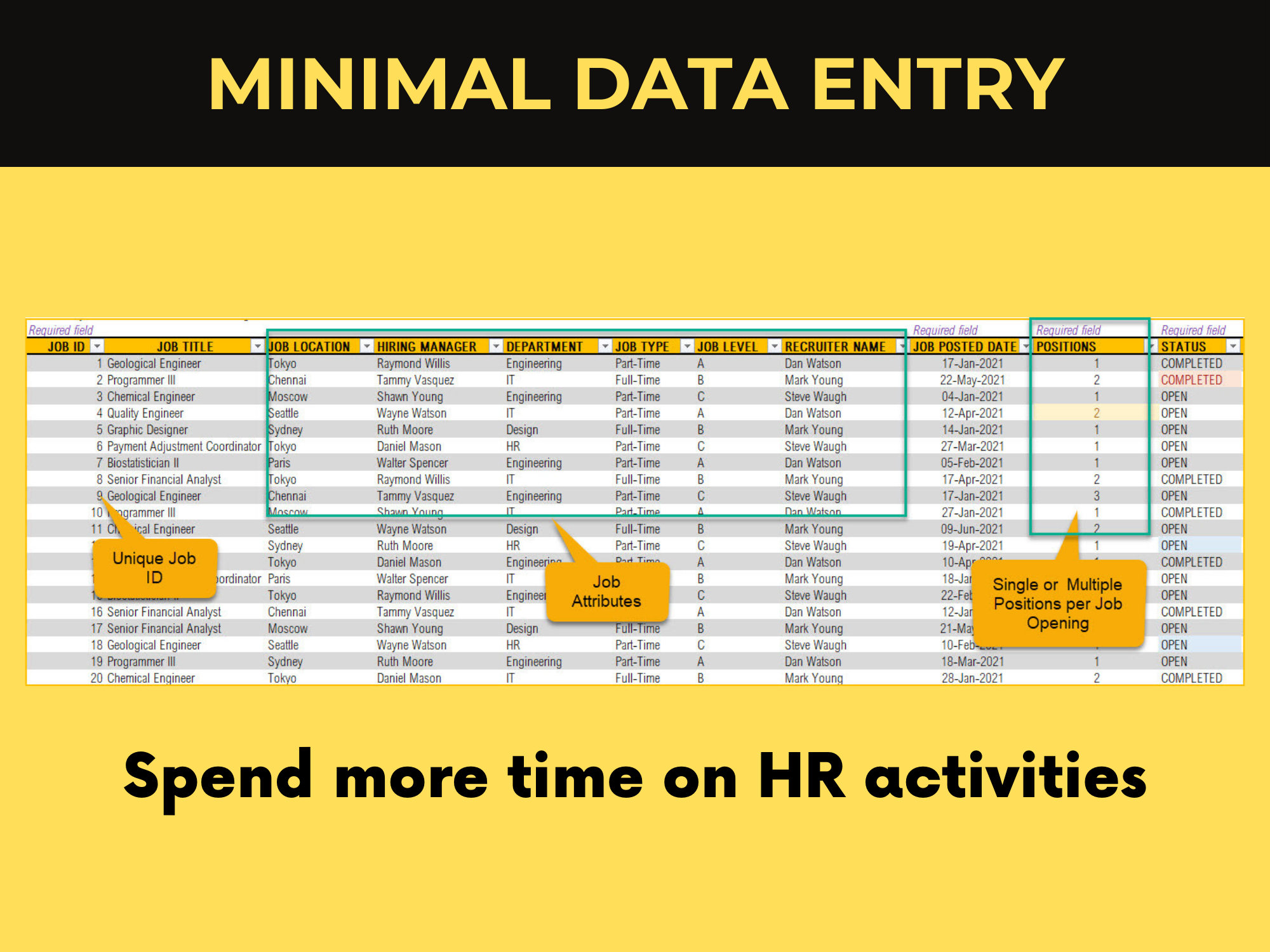 Recruitment Tracker Excel Template Simplify Recruitment - Etsy