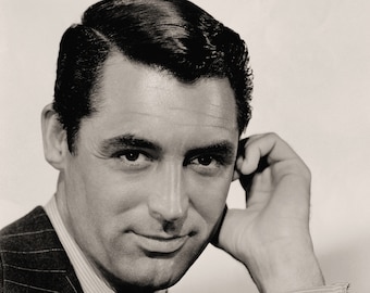 Ritratti fotografici di Cary Grant: immagini di star del cinema stampabili (download digitale formato A3/A4)