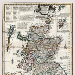 Imprimir MAPA de Ultra Alta Resolução de c1767 ESCÓCIA. Link de DOWNLOAD Digital