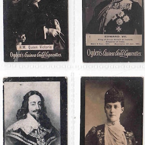 c1900-1902 ROYALTY CARDS X4 Originele sigaretten-/tabakkaarten van Ogden's c1900-02