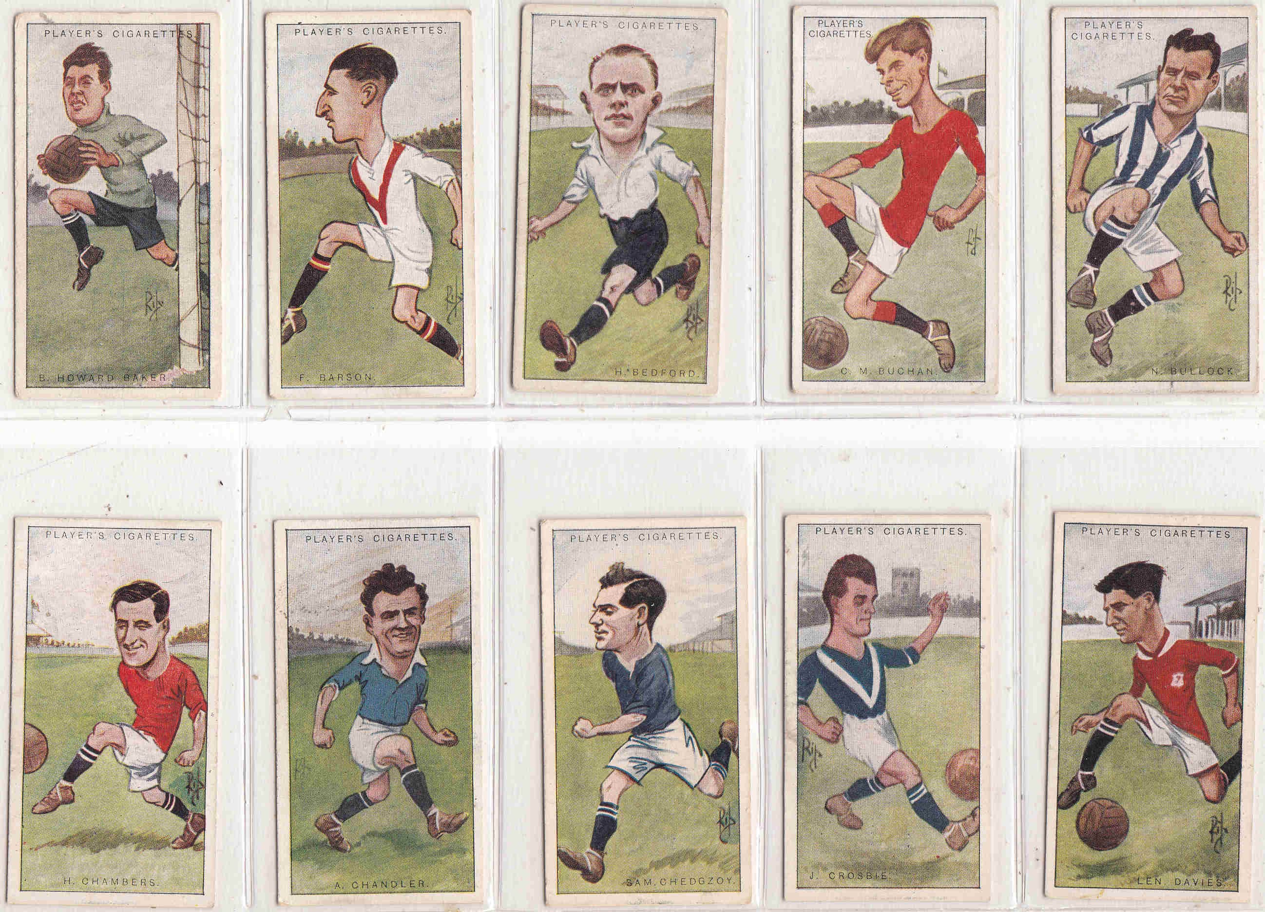 1926 Football Caricature Cards: Complete Set of 50, John Player Tobacco  Cards