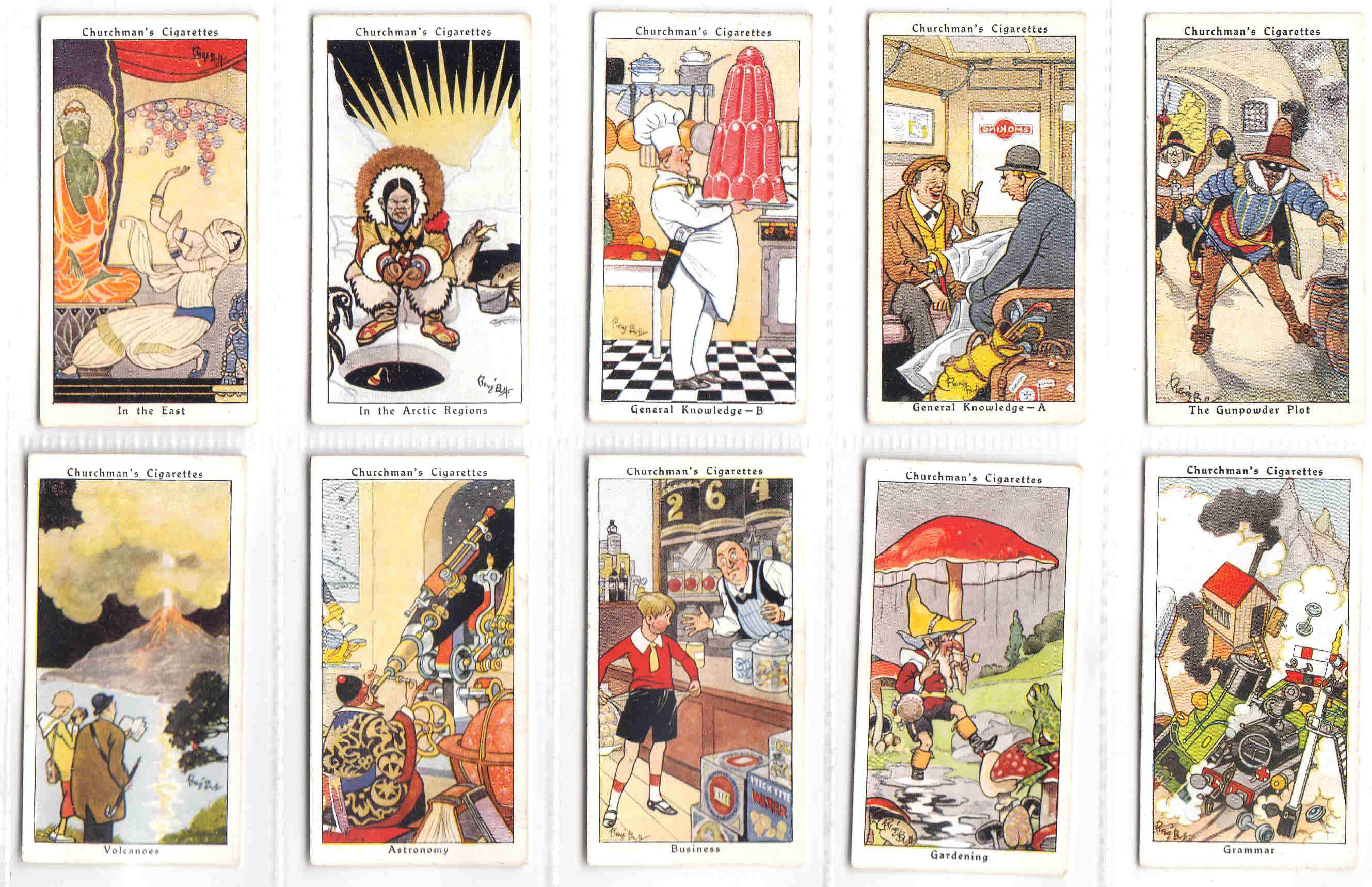 churchman cigarette cards howlers C1937 HOWLERS Complete Set of 40x Original Cigarette / Tobacco Cards - by  Churchman's
