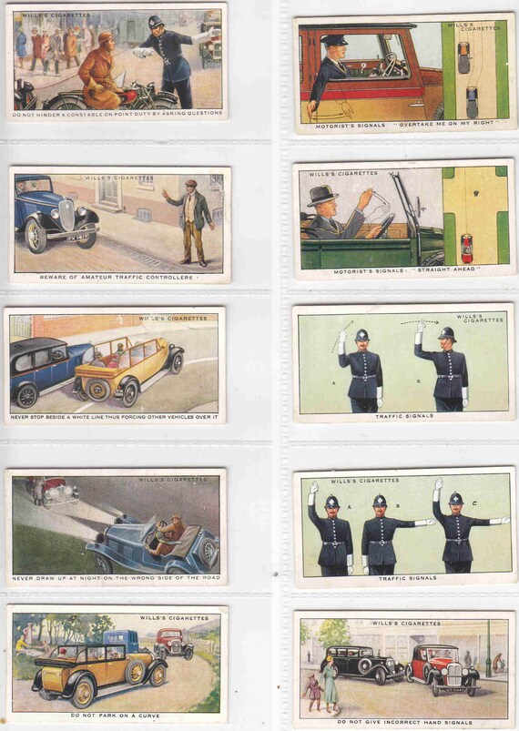 safety first cigarette cards C1934 SAFETY FIRST Complete Set of 50 Original Tobacco Cigarette Cards by  Wills C1934