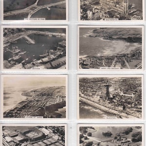 c1939 BRITAIN FROM The AIR Ensemble complet de 48 cartes (taille M) cigarettes/tabac originales - par Senior Service