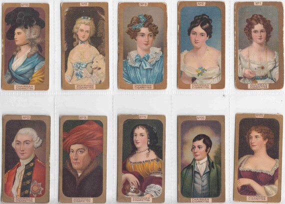 C1912 MINIATURES (gold Border) Group of 20x Original Cigarette / Tobacco  Cards - by Chairman