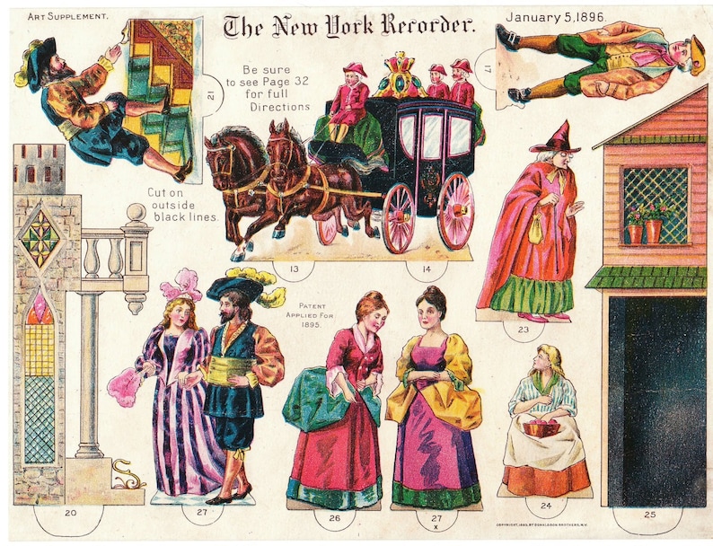 VINTAGE PAPER TOYS Models 750x Printable Template Images Vols - Etsy Canada