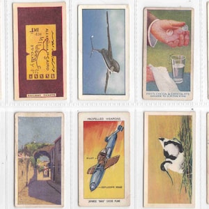 10 Vintage Tea and other Trade Cards Specimen Group - All ORIGINALS