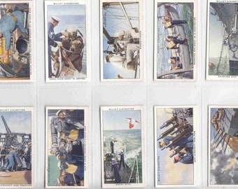 C1939 Life in the ROYAL NAVY Complete Set of 50 X ORIGINAL Cigarette / Tobacco  Cards - by Wills