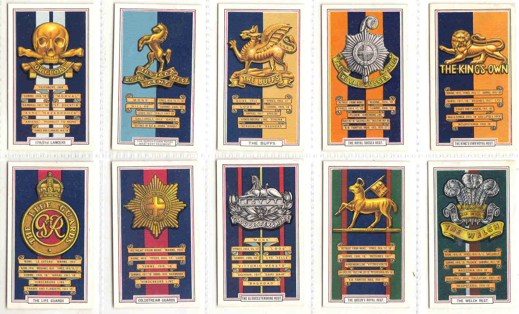 C1939 ARMY BADGES Complete Set of 48 X Original Cigarette / Tobacco Cards -  by Gallaher