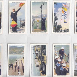 c1939 Life in the ROYAL NAVY Complete Set of 50 x ORIGINAL Cigarette / Tobacco Cards - by Wills