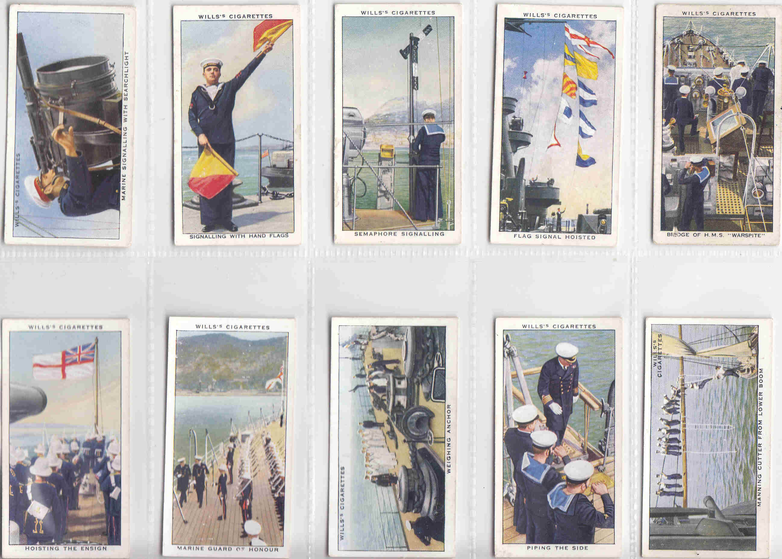 C1939 Life in the ROYAL NAVY Complete Set of 50 X ORIGINAL Cigarette / Tobacco  Cards - by Wills