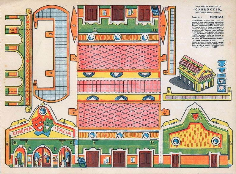VINTAGE PAPER TOYS Models 750x Printable Template Images Vols | Etsy