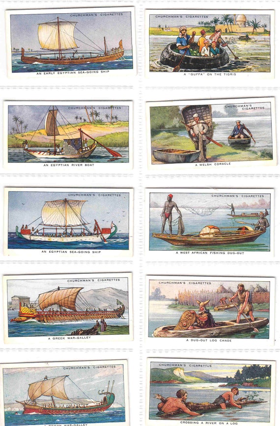 churchman's cigarettes cards C1937 the STORY of NAVIGATION Complete SET of 50 Original Tobacco Cigarette  Cards - by Churchmans