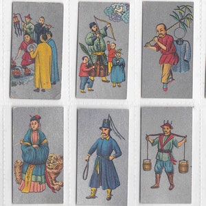 c1926 ANCIENT CHINESE 10 x ORIGINAL Cigarette / Tobacco Cards - by Cavanders