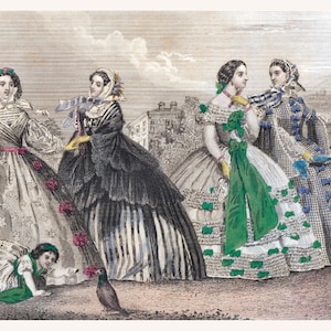 A3-Sized GODEY 1800’s FASHION PRINT Printable Digital Image (#1 Download)