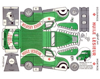 15x Wonderful Vintage Paper Model Commercial VEHICLES - Print, Cut, Make (Model Transport Kits Group 2)