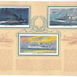 c1939 MODERN NAVAL CRAFT compleet album met 50 originele sigarettentabakkaarten - door John Player & Sons