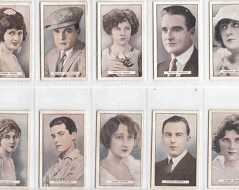 c1926 CINEMA STARS 10x ORIGINAL Cigarette / Tobacco Cards - issued by Gallaher