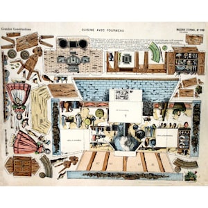 5x Paper Model DIORAMAS, Printable Vintage Sheet Image Kits (Group 2 Download)