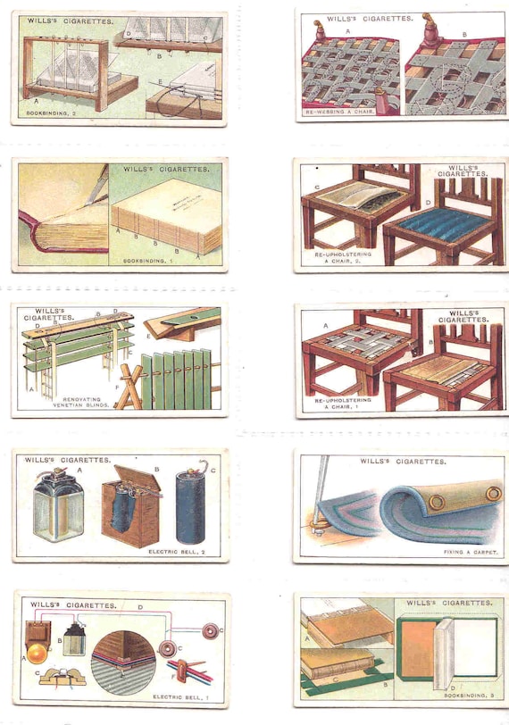 wills cigarette cards household hints C1927 HOUSEHOLD HINTS (A Series) Complete Set of 50 Original Tobacco  Cigarette Cards - by Wills