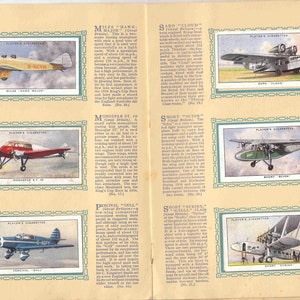 c1935 AEROPLANES (Civil) Complete Album of 50x ORIGINAL Cigarette Tobacco Cards by Player