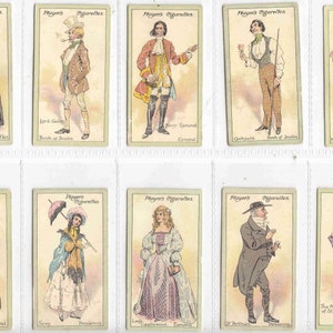 c1913 CHARACTERS From THACKERAY Complete SET of 25 x Original Cigarette / Tobacco Cards - by John Player