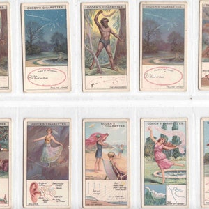 MARVELS Of MOTION c1928 Groep van 10 originele sigaretten-/tabakkaarten - door Ogden's