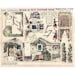 5x Stunning Vintage PAPER MODEL BUILDINGS Printable Sheet Scans Print ...