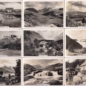 c1939 - PRACHTIG SCHOTLAND (fotografisch) complete set van 48 x ORIGINELE sigaretten-/tabakkaarten - door Pattreiouex c1939