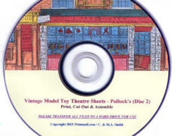 POLLOCK'S Papiermodell Spielzeugtheater 195x Bogen RESTORED ORIGINALS - (Bd. 4-6 Combo Disc)