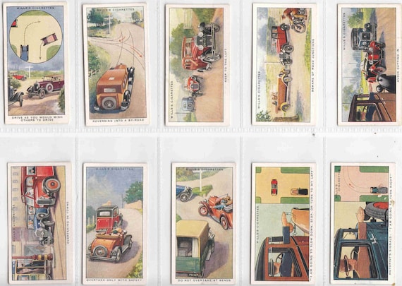 C1934 SAFETY FIRST Complete Set of 50 Original Tobacco Cigarette Cards by  Wills C1934