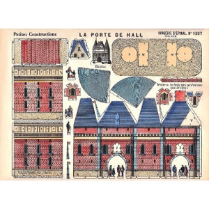5x Stunning Vintage PAPER MODEL BUILDINGS - Printable Kit Scans - Print, Cut Out, Make (Group 3 Download)