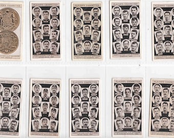 Footballers Cigarette Cards by Carreras ( Turf ) Set of 50 Issued in 1948  Sport Football Soccer Players Teams Clubs Rare Collectable