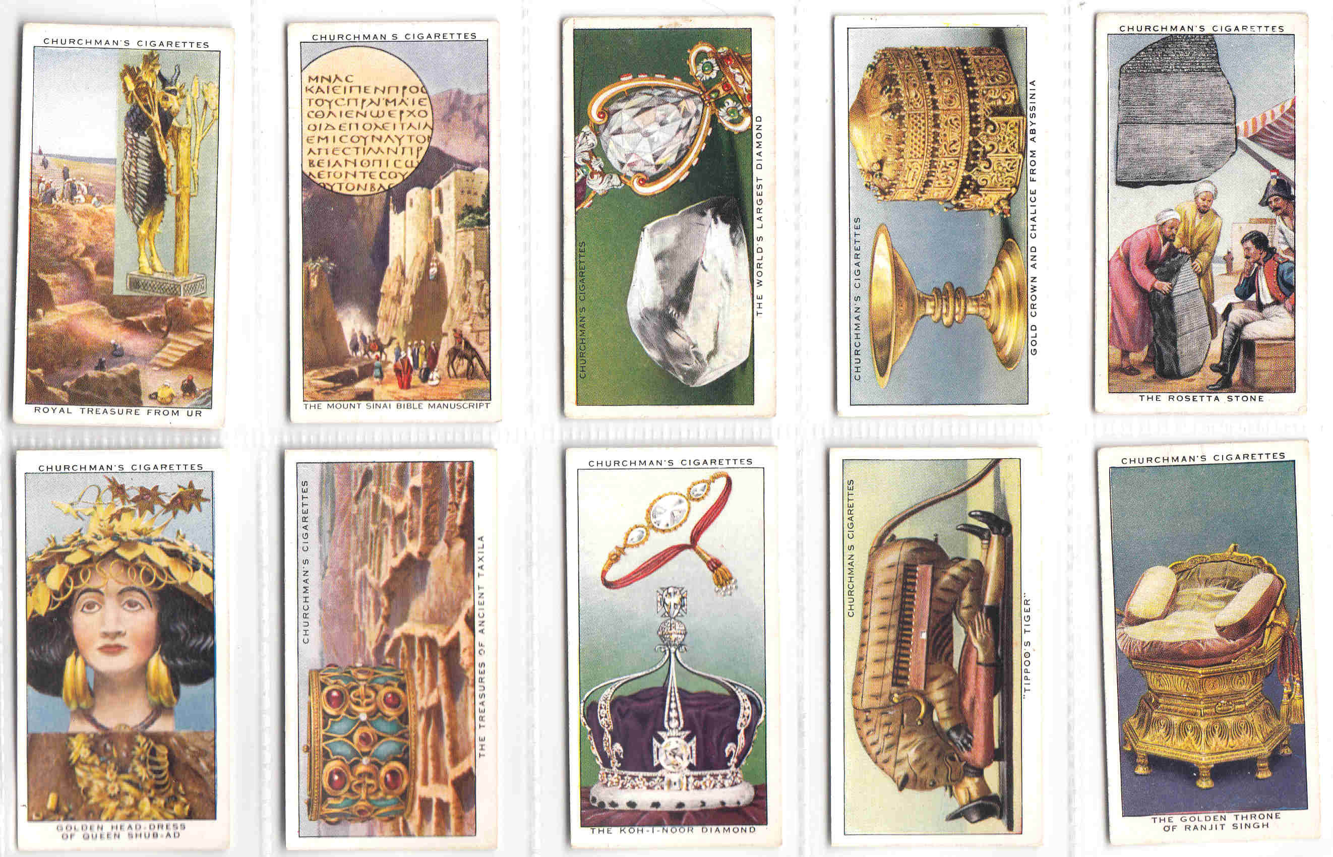 C1934 TREASURE TROVE Complete Set of 50x Original Cigarette / Tobacco Cards  - by Churchman