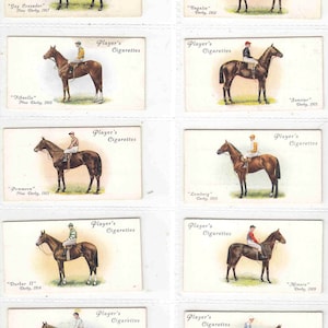 c1933 DERBY- en GRAND NATIONAL-winnaars complete set van 50 originele sigaretten-/tabakkaarten - door spelers