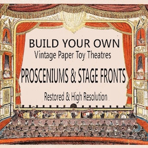 160 PROSCENIO / FRONTE PALCO - Modellini teatrali giocattolo antichi. Immagini stampabili ad alta risoluzione.