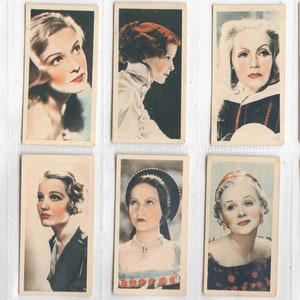 c1934 FILM STARS Group x20 - Originele sigaretten-/tabakkaarten van Godfrey Phillips