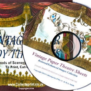 Download 100's modellen SPEELGOEDTHEATER / THEATERS Afdrukbare vintage uitgesneden plattegronden!