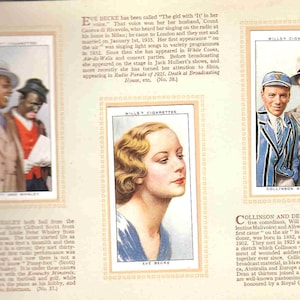 c1934 - CELEBRIDADES DE LA RADIO ~ 2da serie Álbum completo de 50 tarjetas de cigarrillos/tabaco ORIGINALES - por Wills c1934