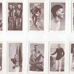 c1939 KINGS of SPEED Complete set van 50 x ORIGINELE sigaretten-/tabakkaarten van Churchman's