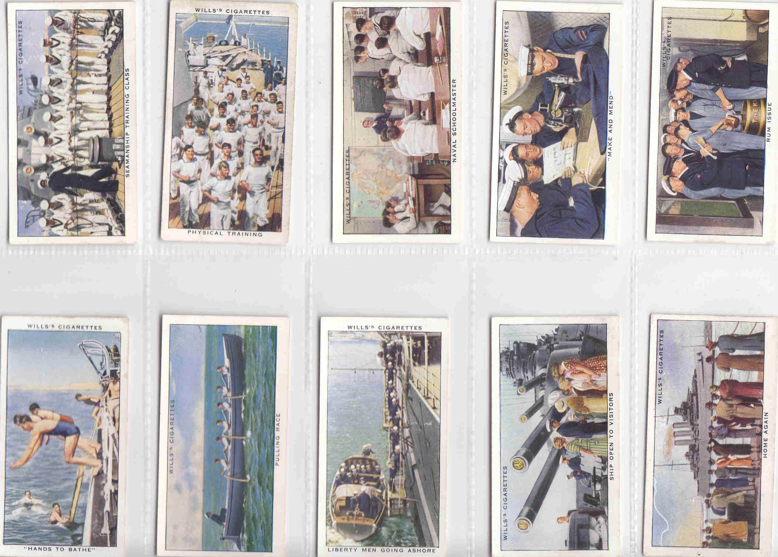 C1939 Life in the ROYAL NAVY Complete Set of 50 X ORIGINAL Cigarette / Tobacco  Cards - by Wills