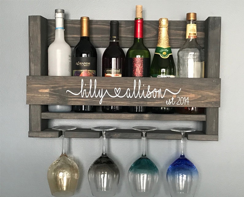 Personalized Wine Rack with multiple color and font options Etsy