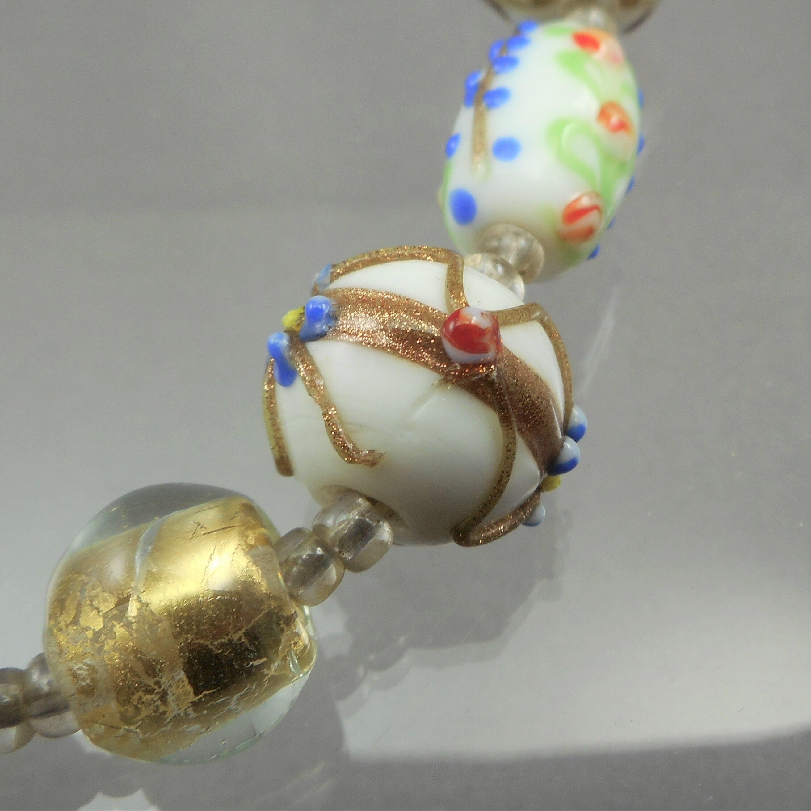 Vintage Glass Bead Necklace Murano Venice Italy Etsy