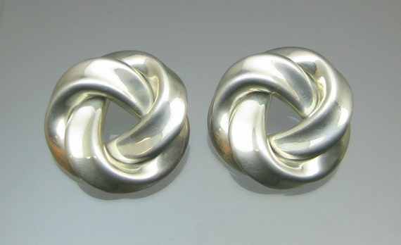 Vintage Taxco Mexican Earrings 925 Sterling Silve… - image 1