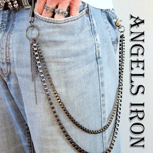 YEUHTLL Silver Pants Chains Cross Jeans Chains Pocket Punk Wallet Chain Not  Easy to Fade