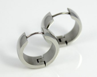 Stainless Steel Hoop Earrings, Small Gothic Style, Gift for All