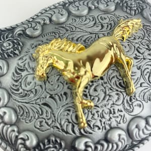 Western Belt Buckle Men Women Wild Horse buckles High Gold Dark Silver Cowboy Accessories Gift for Him