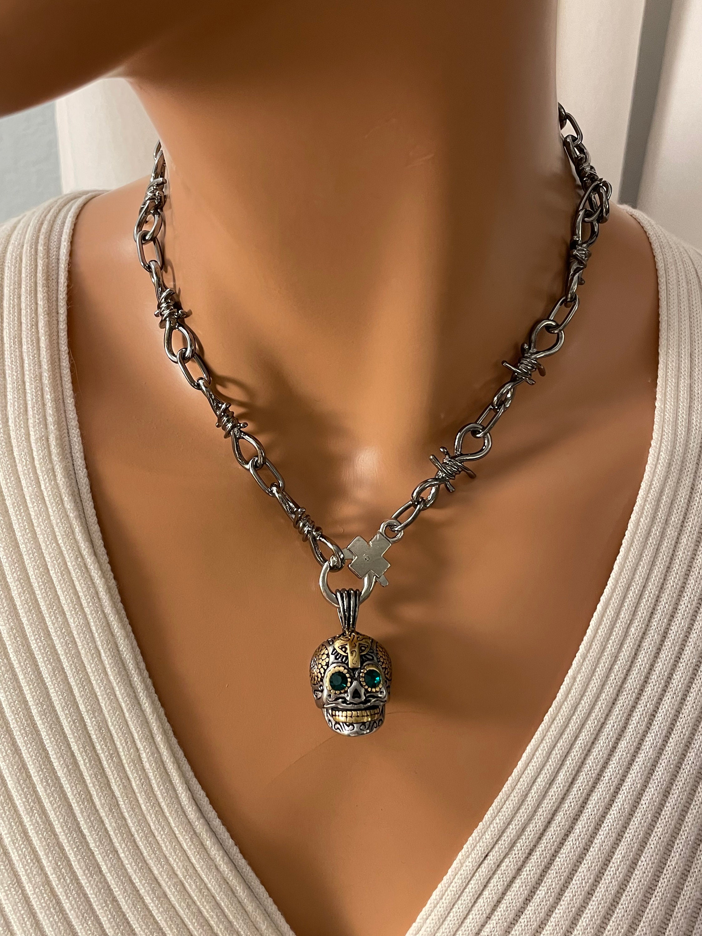 ネックレス・チョーカー BASSCLEF Men's Choker Necklace Chain Surgical Amazon.com: KTS 13/15/17/19mm Men's Choker Tail Hip Hop