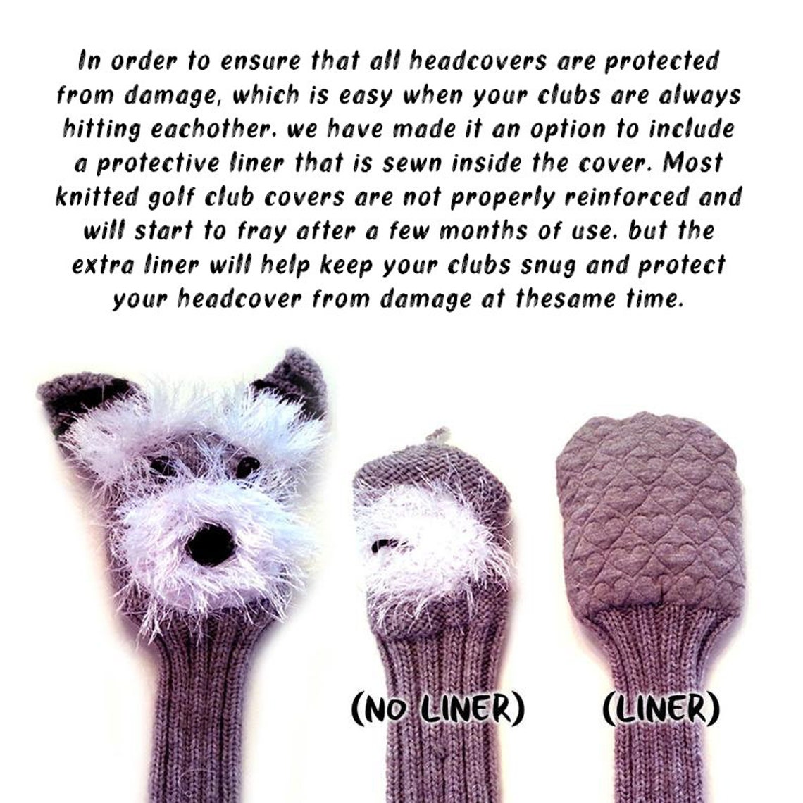 CUSTOM Dog Golf Club Cover Etsy